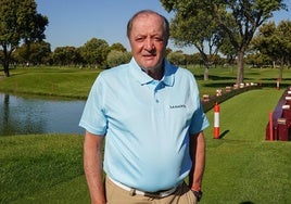 Eustaquio Andrés, junto al tee del 1 de La Valmuza Golf.