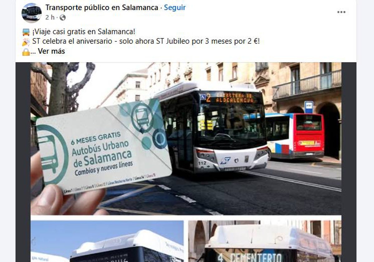 Trampa viral que promete seis meses de bus gratis en Salamanca: cómo no picar