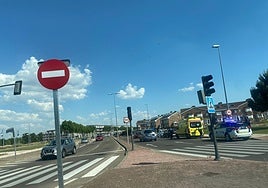Accidente en la avenida de la Serna, junto a La Fontana.