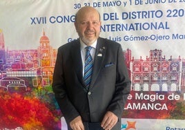 Luis Enrique Espinoza, en el XVII Congreso del Distrito 2201 de Rotary International.