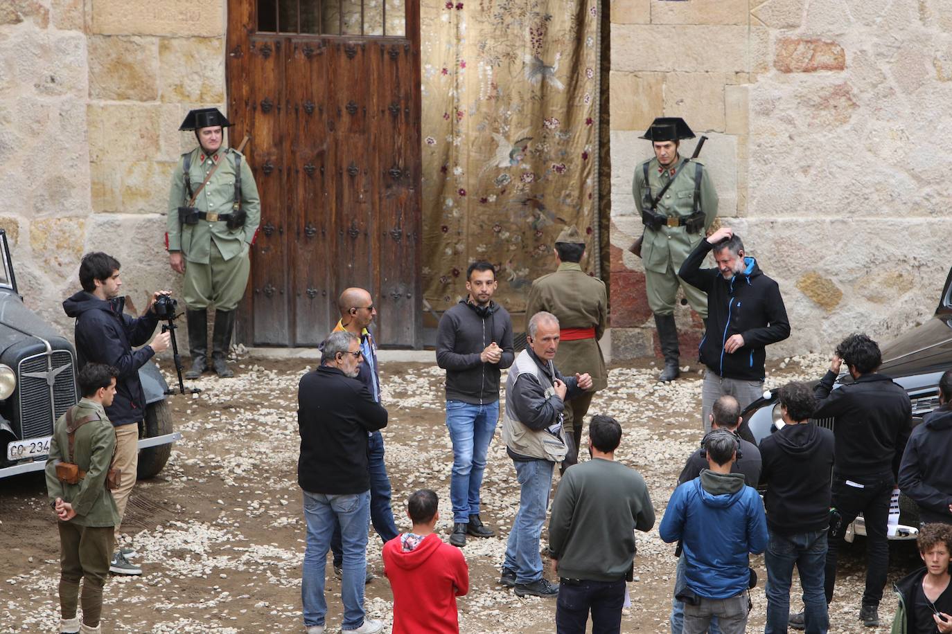 Amenábar, en San Benito, en la grabación de su película en 2018.