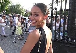 Eva González, en la entrada al concierto de Pastora Soler.