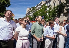 Imagen de una de las manifestaciones del PP en Madrid.