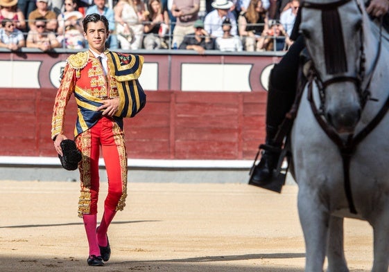 Marco Pérez en el paseíllo del pasado viernes en Madrid.