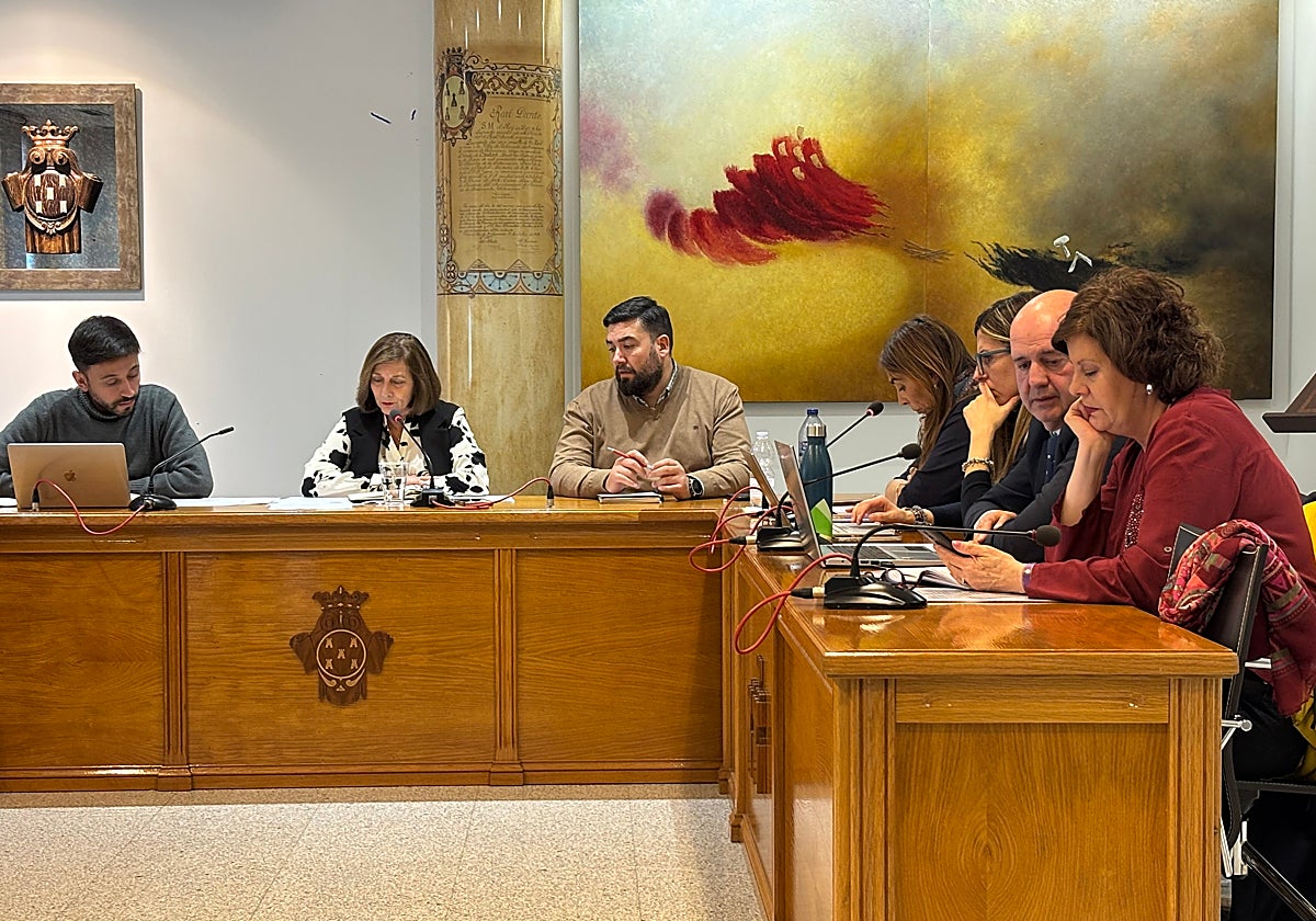 Concejales reunidos en sesión de pleno en el Ayuntamiento de Peñaranda de Bracamonte.
