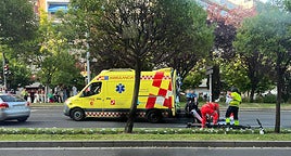 Imagen de la intervención de los efectivos sanitarios.