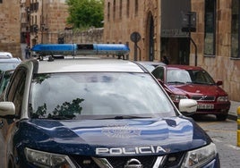 Una dotación de la Policía Nacional en los Juzgados de Colón.