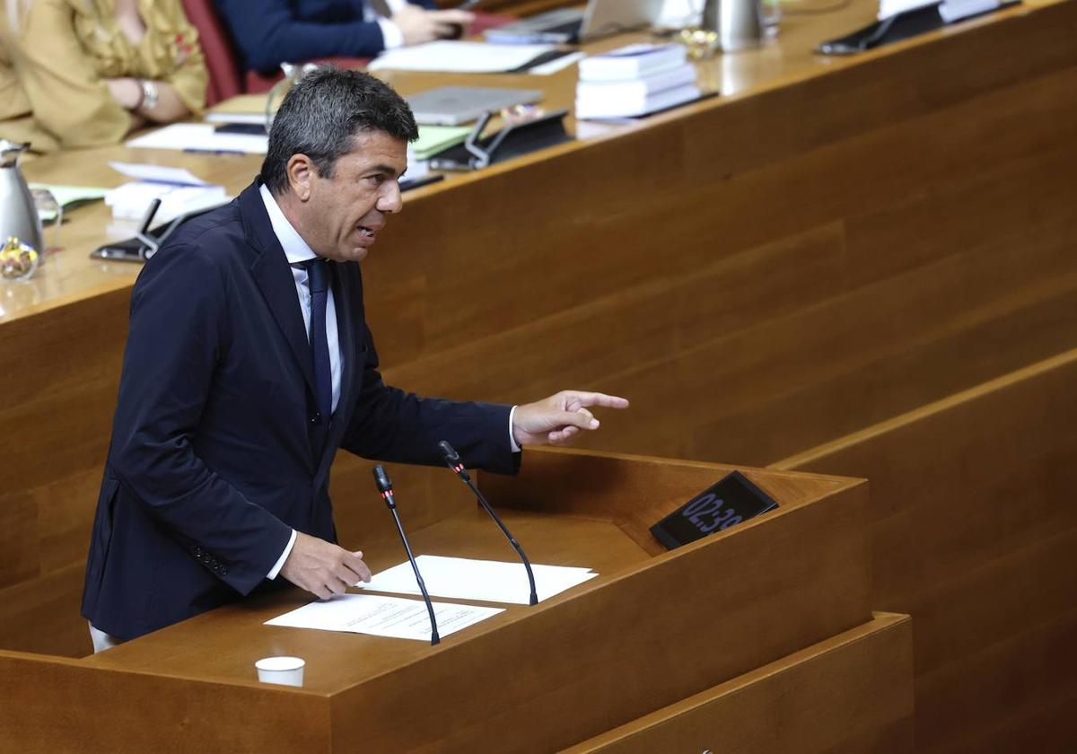 El presidente de la Generalitat Valenciana, Carlos Mazón.