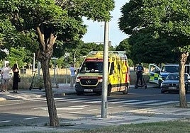 Imagen del accidente en la calle Ferroviarios.