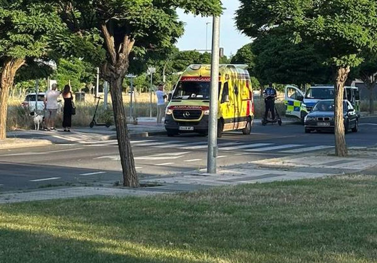Imagen del accidente en la calle Ferroviarios.