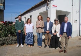 Javier Marcos, Teresa García, María Pardo, Eloy García, Eva Picado y Raúl San Segundo en la visita a Pelabravo.