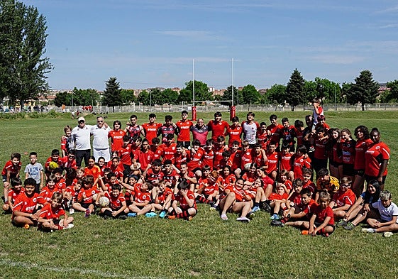 Algunos de los presentes en la cita de final de curso del Salamanca RC.
