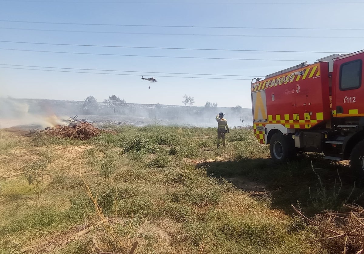 Extinción de un reciente incendio forestal en la provincia.
