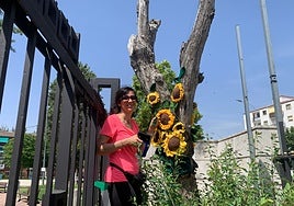 Susana Moreno, monitora del programa Vive y promotora del grupo de ganchillo de Peñaranda.