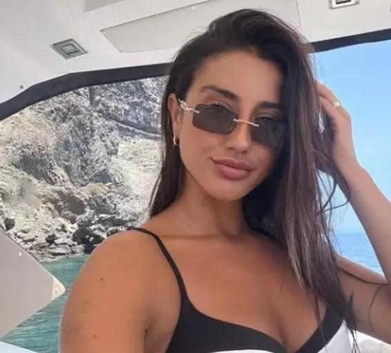 Fati Vázquez en sus vacaciones.