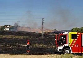 Imagen de un incendio en la provincia.
