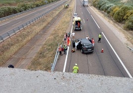 Accidente en la A-62, a la altura de Quejigal.