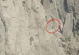 Imagen de efectivos de emergencias en la Cuerda de Los Galayos.