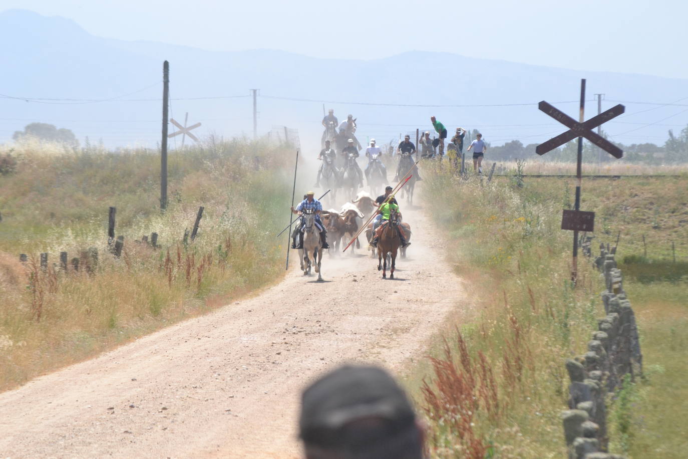 Bella carrera a caballo en La Fuente de San Esteban