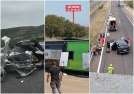 Imágenes de los accidentes registrados en Sorihuela, Fuentes de Oñoro y Canillas de Abajo.
