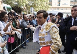 Ismael Martín, a su llegada a La Glorieta en la pasada Feria.