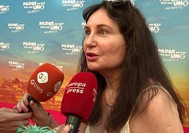 Mari Ángeles Moreno, ante los medios de comunicación.