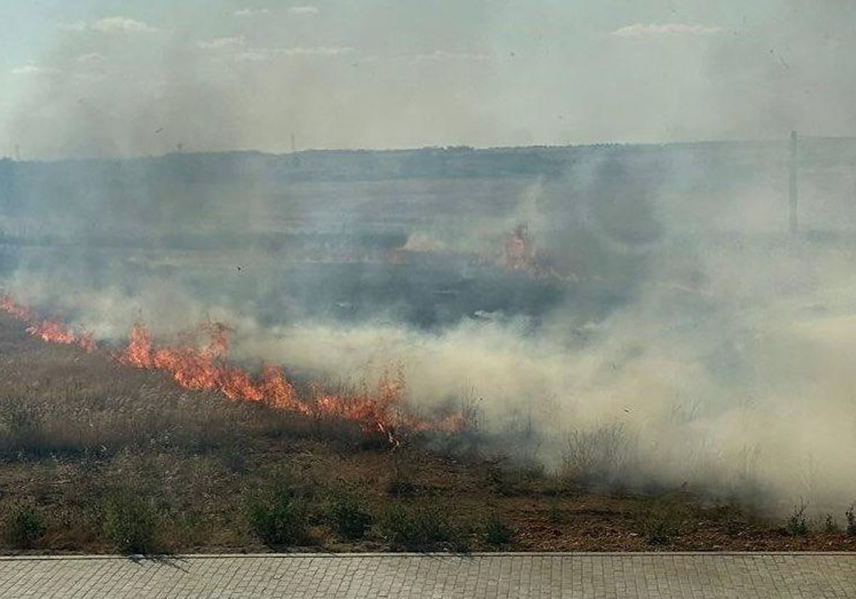 Imagen del fuego declarado.