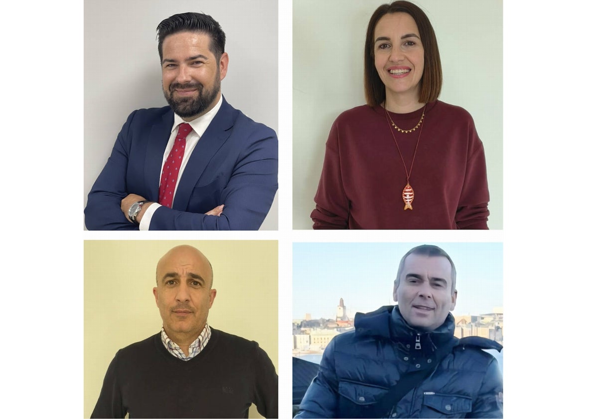 Luis Miguel Tabernero, director comercial en Finsa Correduría Técnica de Seguros S.L., Noemí Sánchez, directora y fundadora de Ayúdate 2009 S.L, Juan Agustín García, gerente de Poligar y Abel Rodríguez, gerente de Azurcargo S.L.