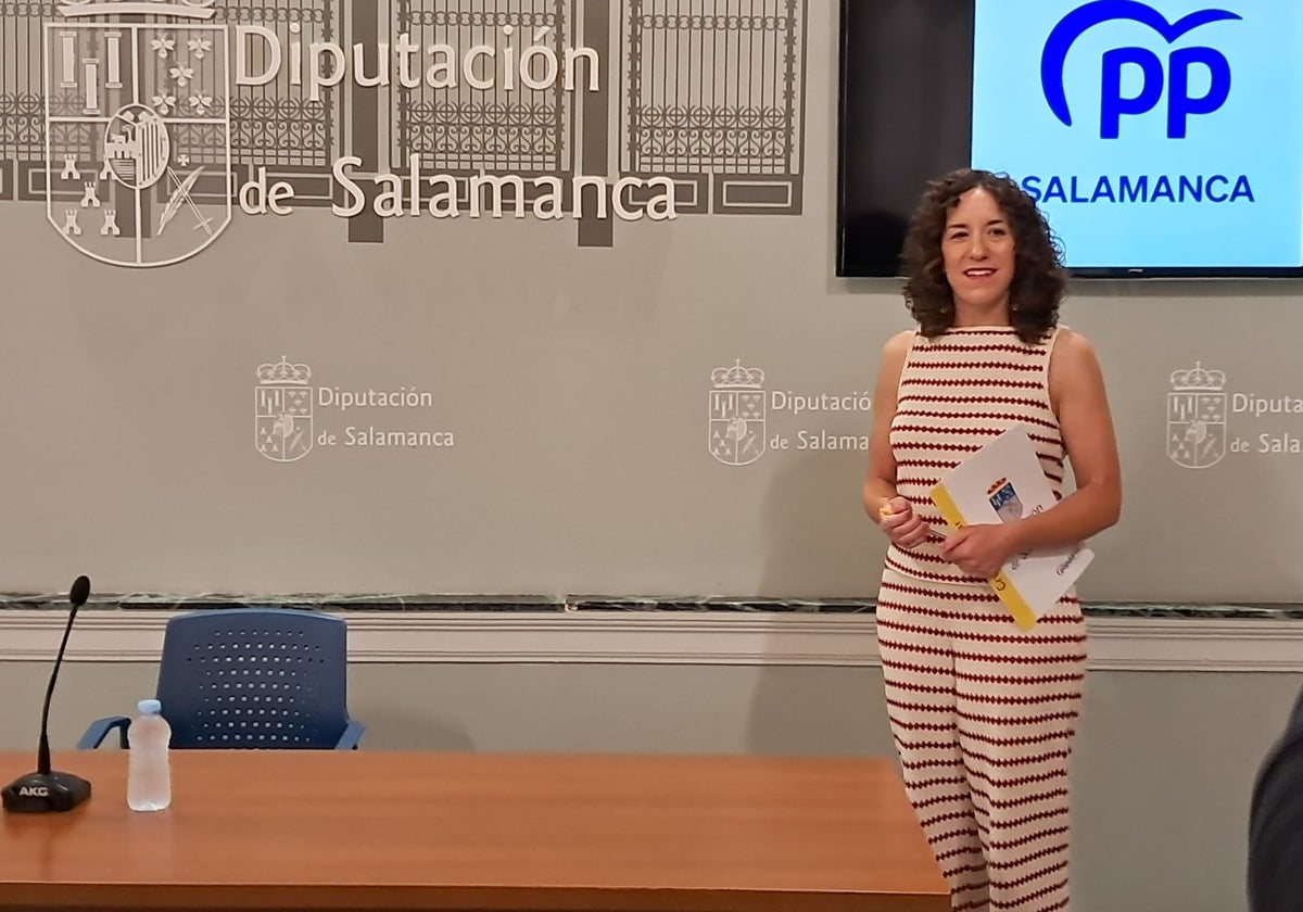 Pilar Sánchez, portavoz del Grupo Popular en la Diputación de Salamanca