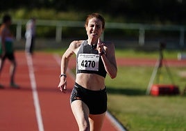 Lorena Martín en una prueba en Las Pistas.
