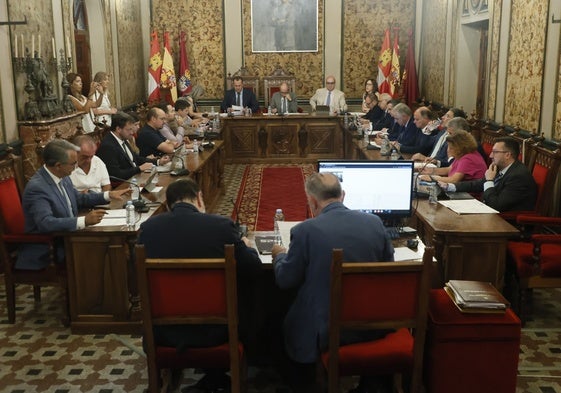 Momento del pleno ordinario de la Diputación de Salamanca.