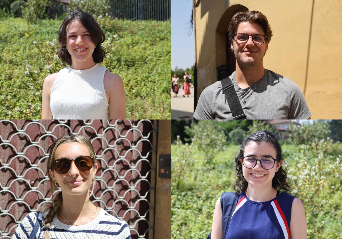 Cuatro de los jóvenes que participarán en los Cursos Internacionales de la Universidad de Salamanca este verano.