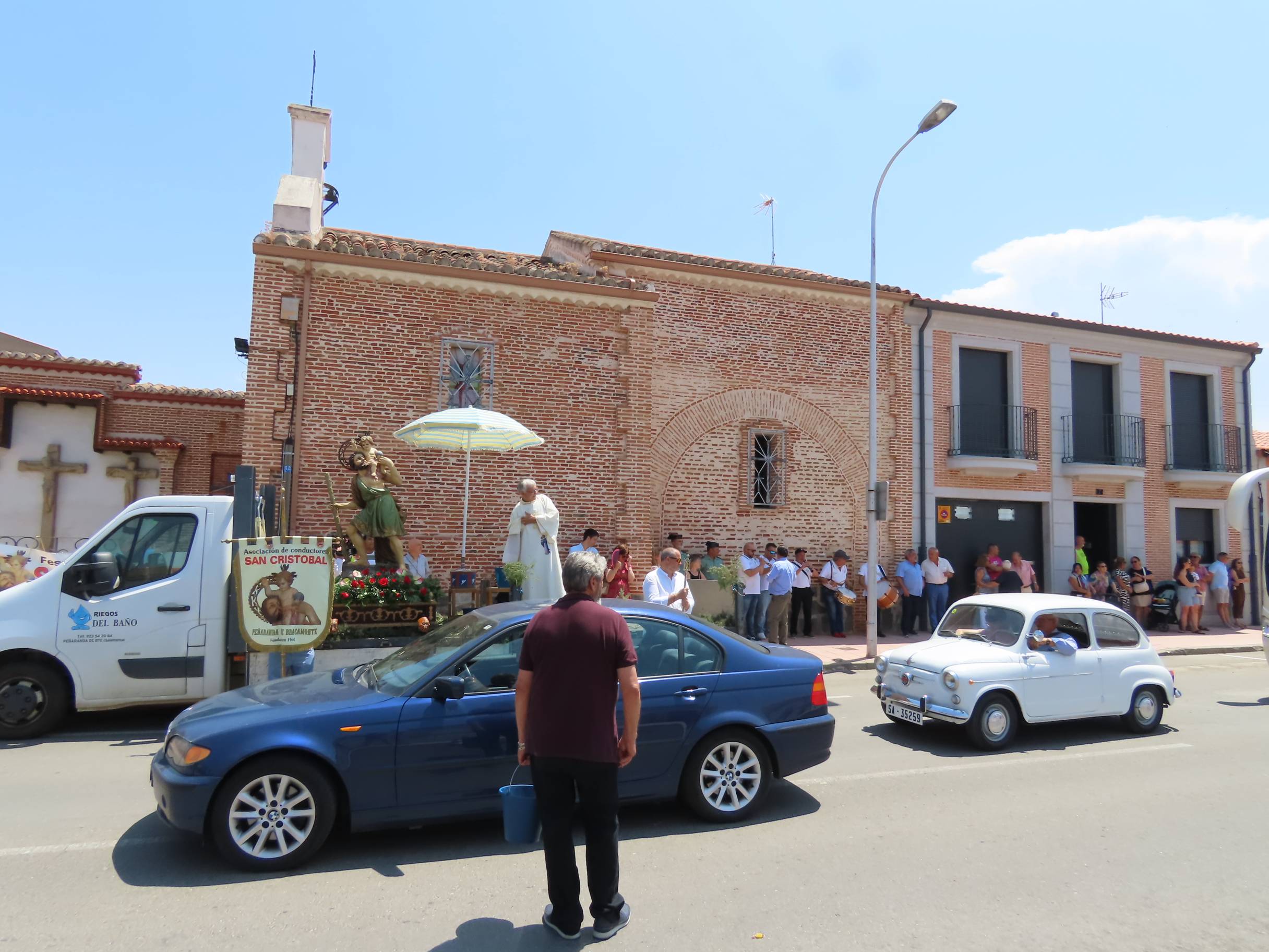 Bendición por San Cristóbal en Peñaranda