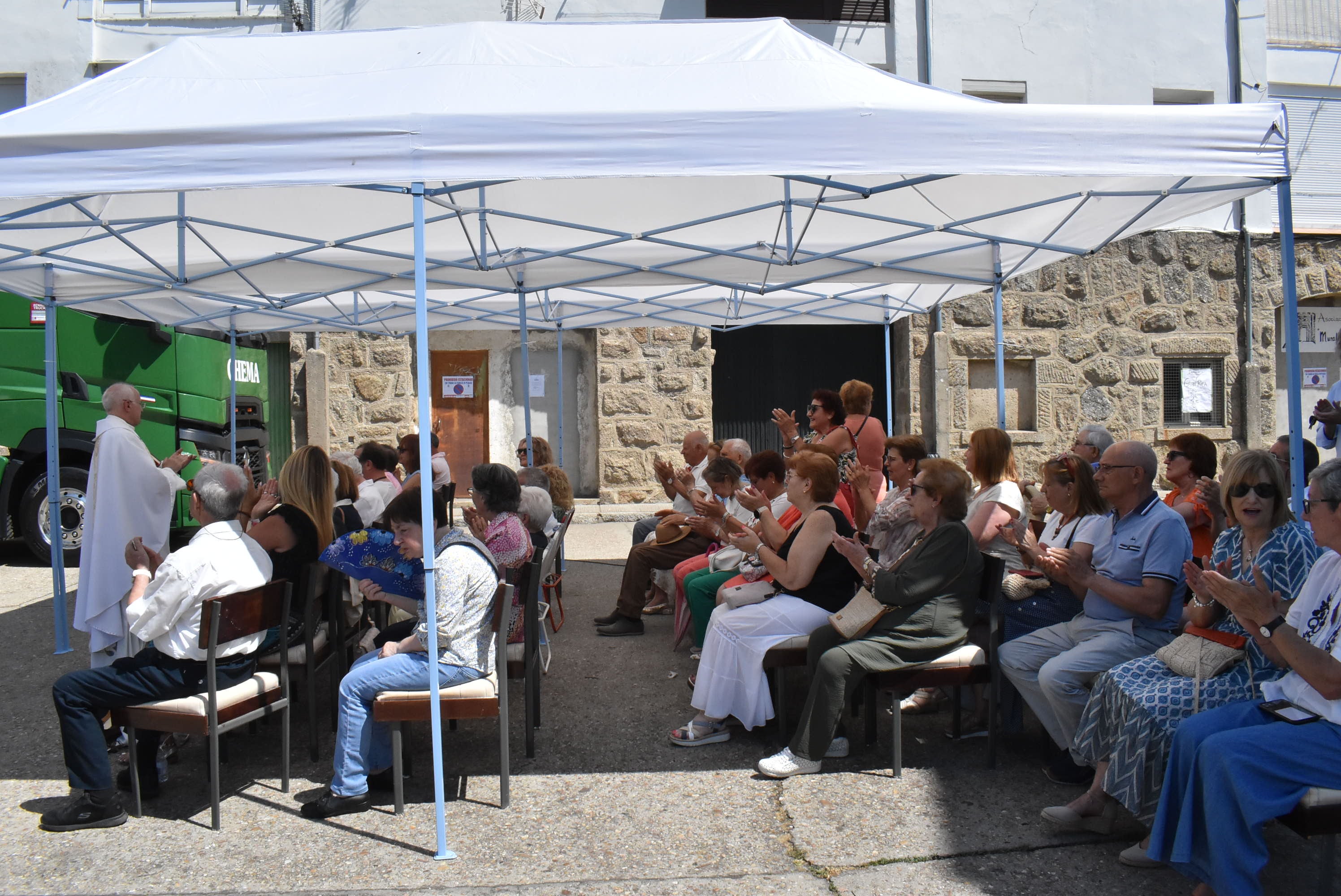 El barrio de La Antigua en Béjar honra a San Cristóbal para despedir sus fiestas de verano