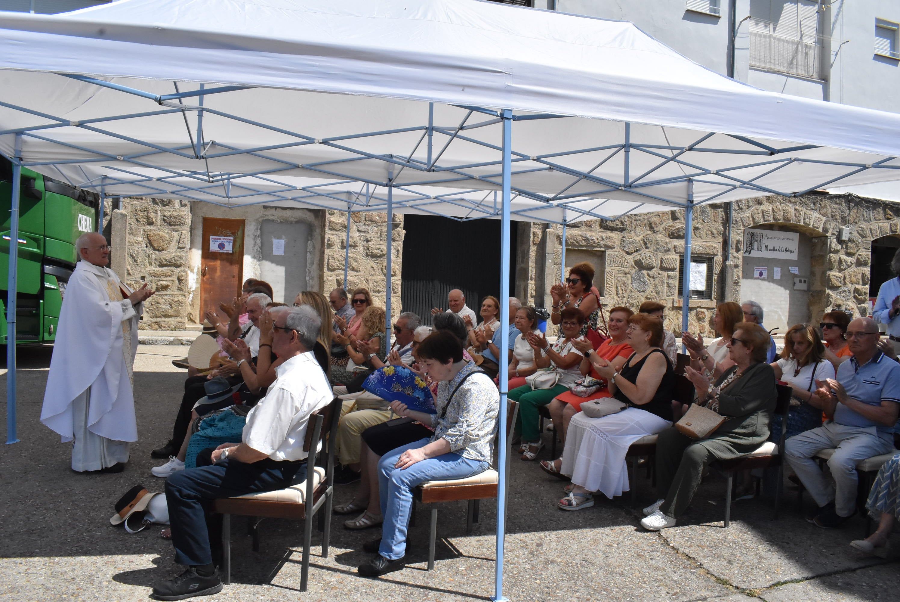 El barrio de La Antigua en Béjar honra a San Cristóbal para despedir sus fiestas de verano