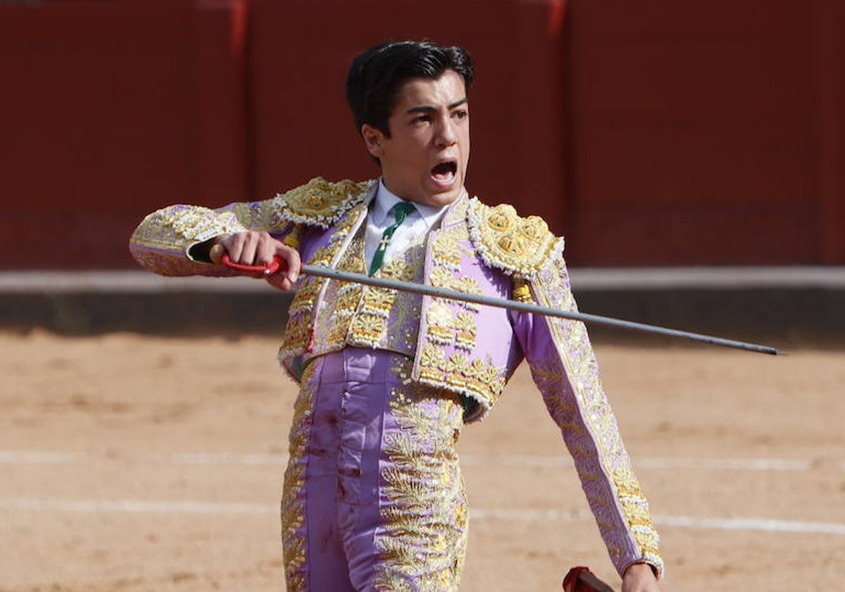 Marco Pérez, en el coso de La Glorieta el pasado 14 de junio.