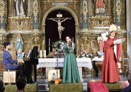 Puesta en escena de 'Arcos y Ecos' en Cantalpino.