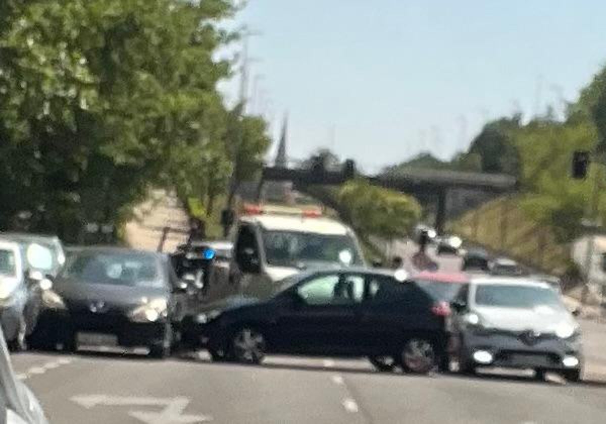 Fotografía del accidente en la avenida de Salamanca.