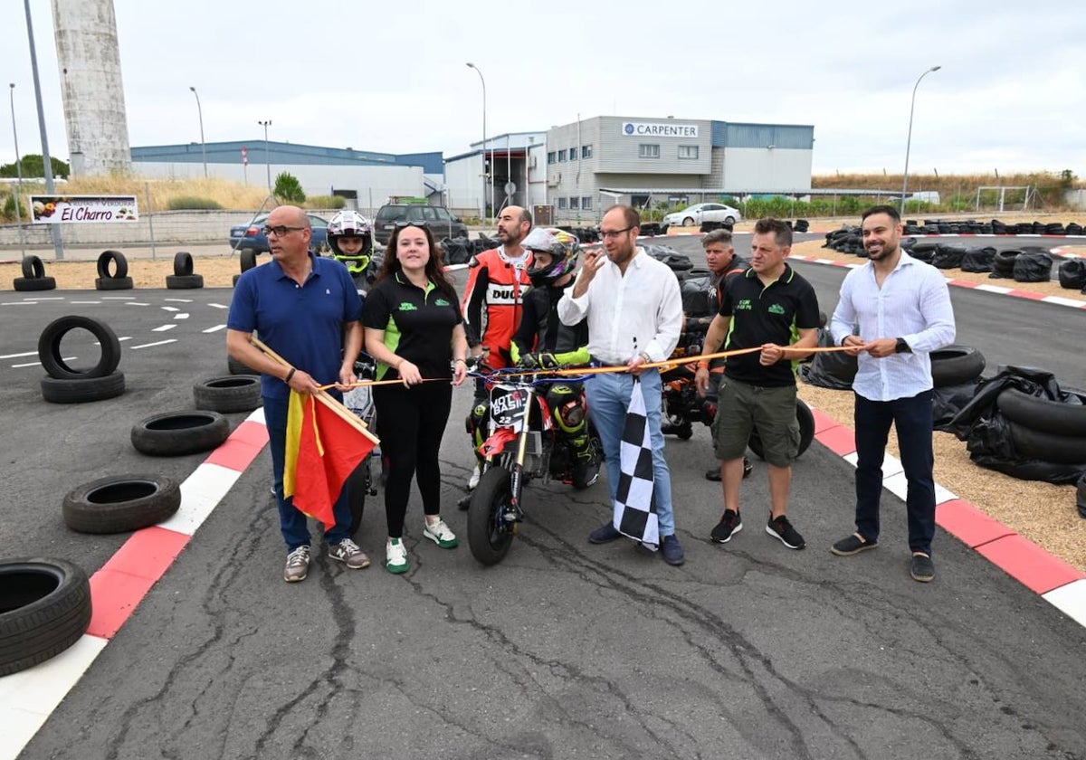Ramón Sastre, Marcos Iglesias y Víctor Gómez, en la apertura del circuito.