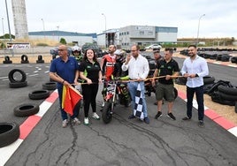 Ramón Sastre, Marcos Iglesias y Víctor Gómez, en la apertura del circuito.