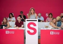 La coordinadora de Movimiento Sumar, Lara Hernández.