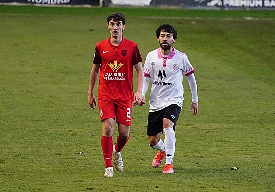 Mito y Javi Navas, en un Salamanca UDS-Santa Marta en el Helmántico.