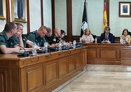 Imagen de la Junta Local de Seguridad celebrada el pasado viernes en el Ayuntamiento de Béjar.