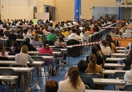 Una imagen de un examen a unas oposiciones en Salamanca.