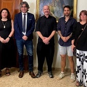 Imagen de los participantes en la reunión entre el Ayuntamiento de Béjar y el museo Reina Sofía.