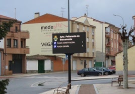 Pantalla digital en la entrada de Peñaranda.