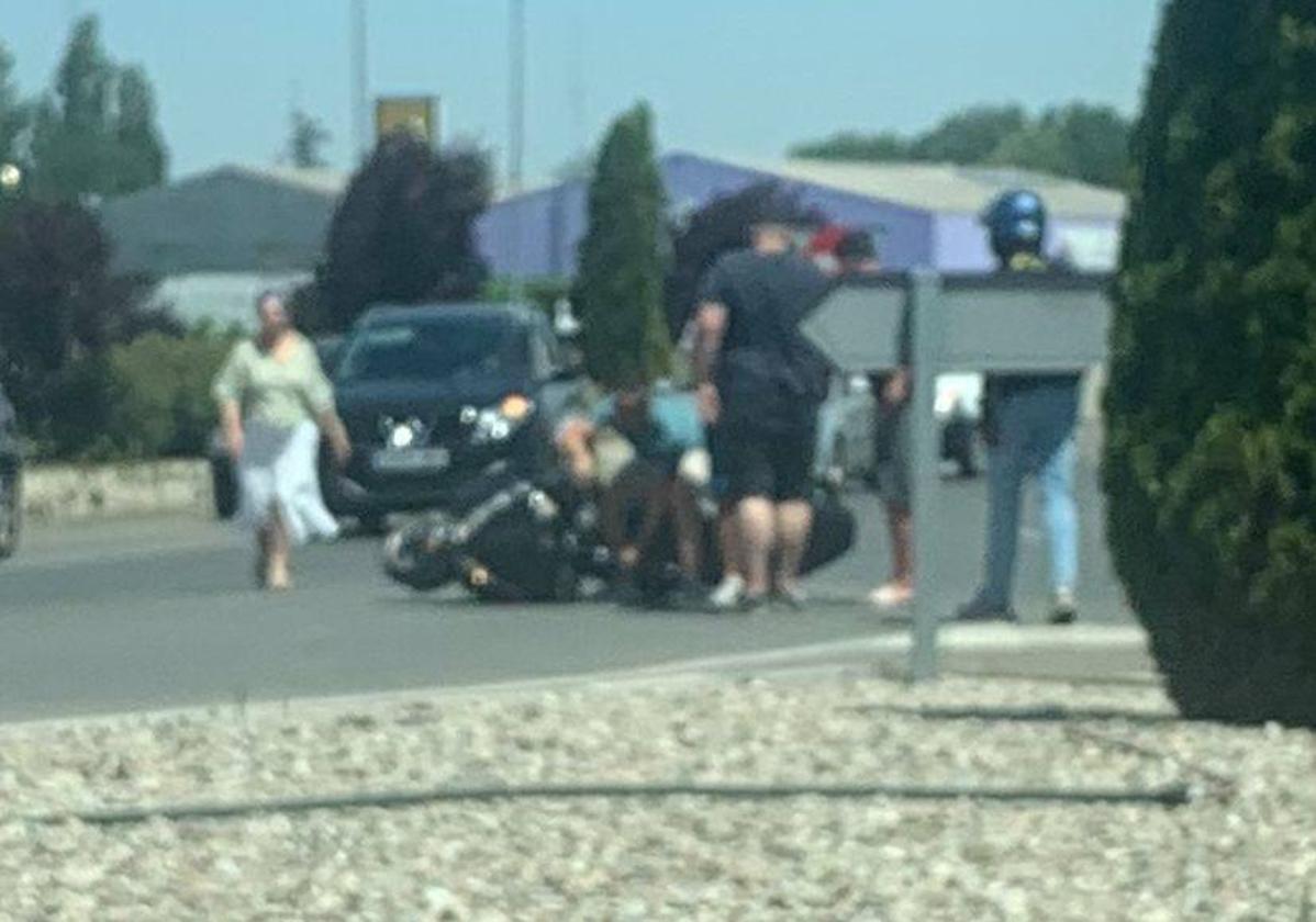 Imagen del motorista herido en Santa Marta.