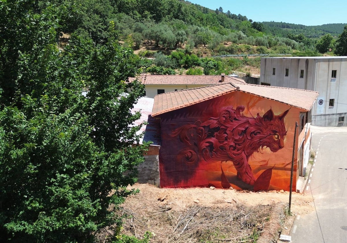Uno de los últimos murales que se han realizado en Garcibuey.