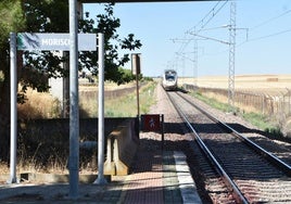 Tramo de la línea entre Salamanca y Medina del Campo donde ocurrió el atropello.