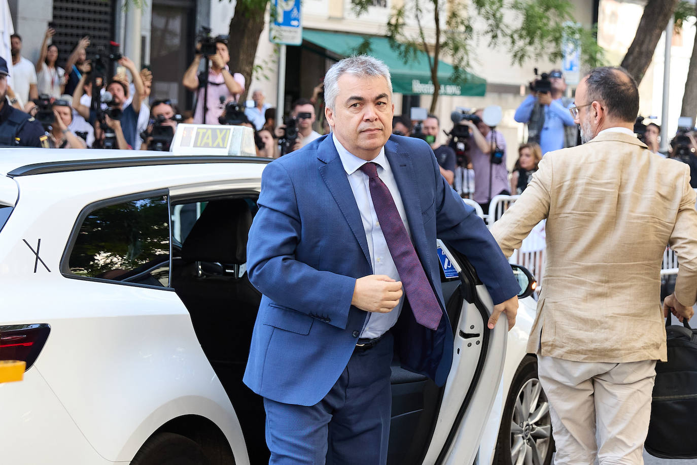 Santos Cerdán a su llegada a declarar en el Tribunal Supremo.